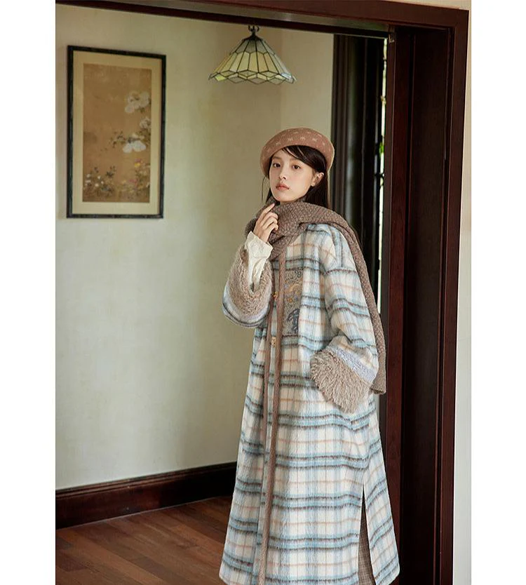 Xue Hou 雪后 After the Snow Modernized Ming Yuanling Pi Ao Fuzzy Coat & Xuanqun Skirt Set - Image 8