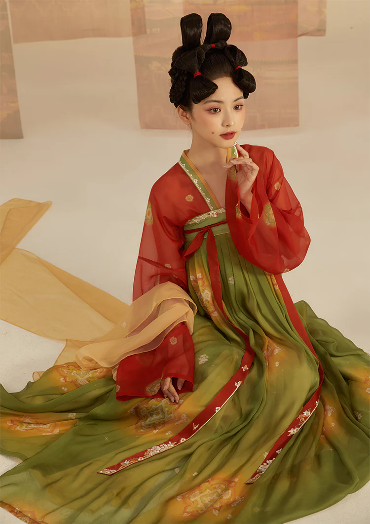 Yao Tai 瑶台 Palace Banquet Tang Dynasty Qixiong Ruqun Set - Image 3