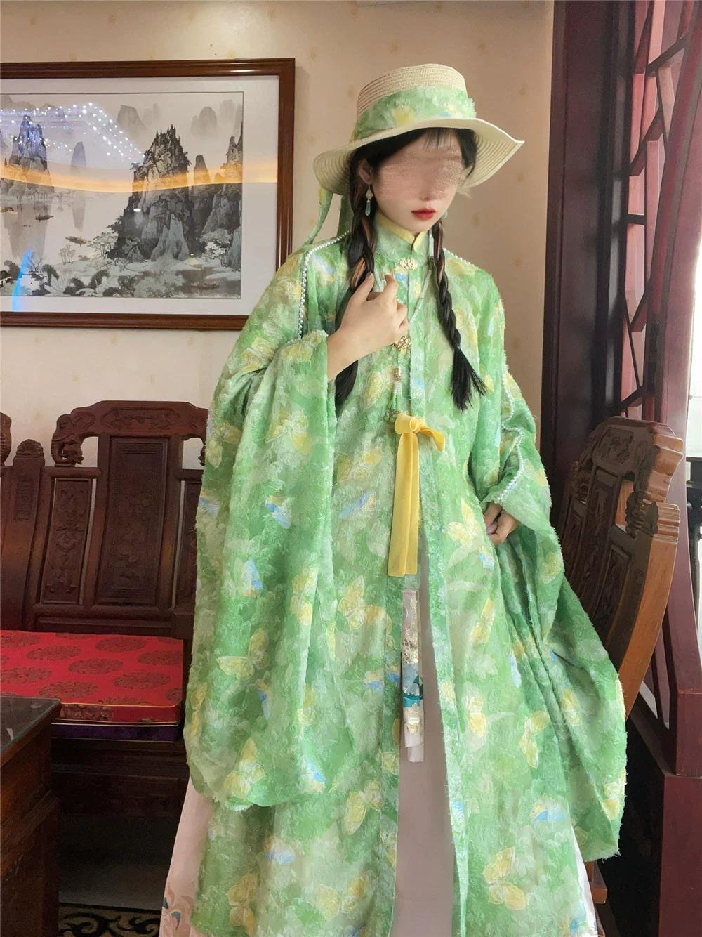 Ye Can 野餐 Picnic Modernized Ming Dynasty Lace Liling Duijin Shirt & Bijia Vest - Image 5