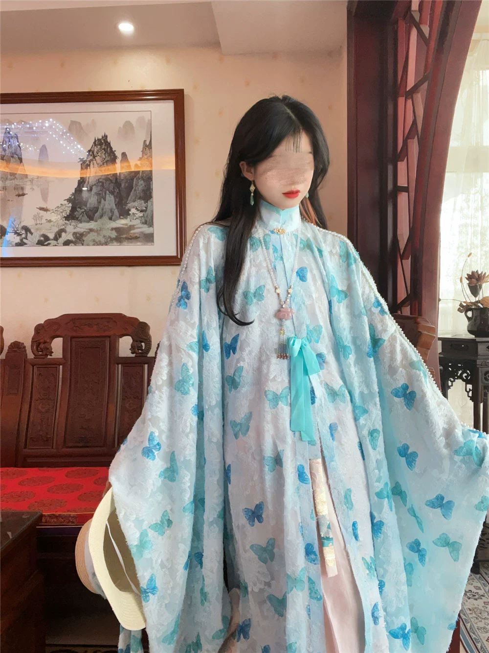 Ye Can 野餐 Picnic Modernized Ming Dynasty Lace Liling Duijin Shirt & Bijia Vest - Image 8