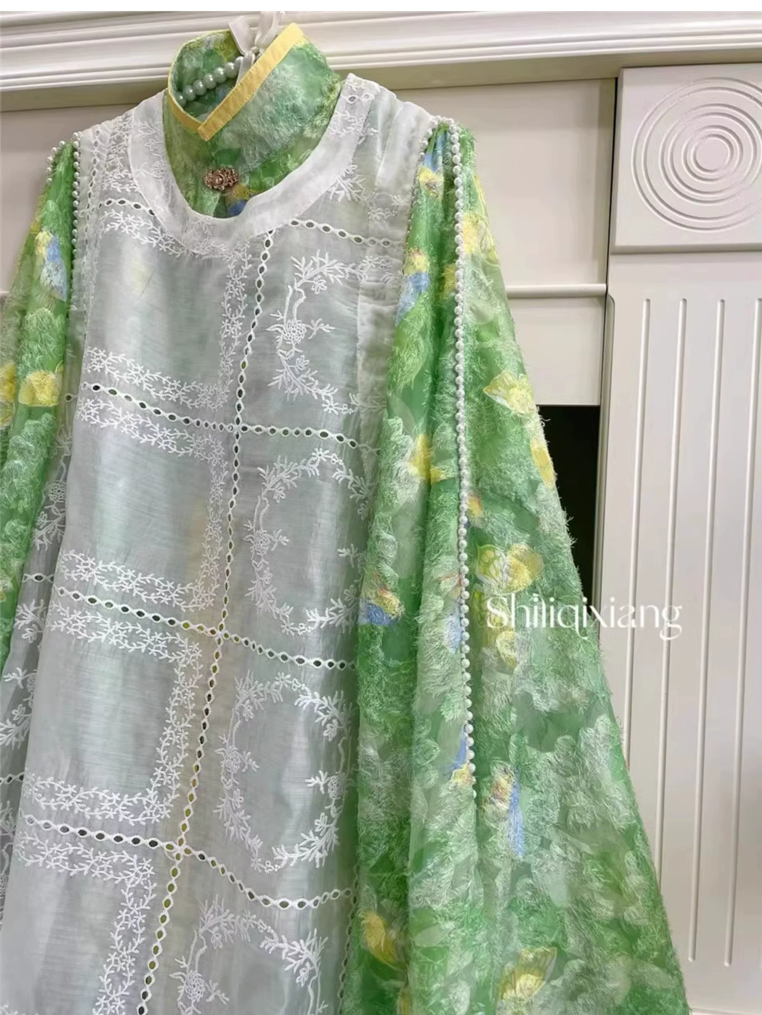Ye Can 野餐 Picnic Modernized Ming Dynasty Lace Liling Duijin Shirt & Bijia Vest - Image 9