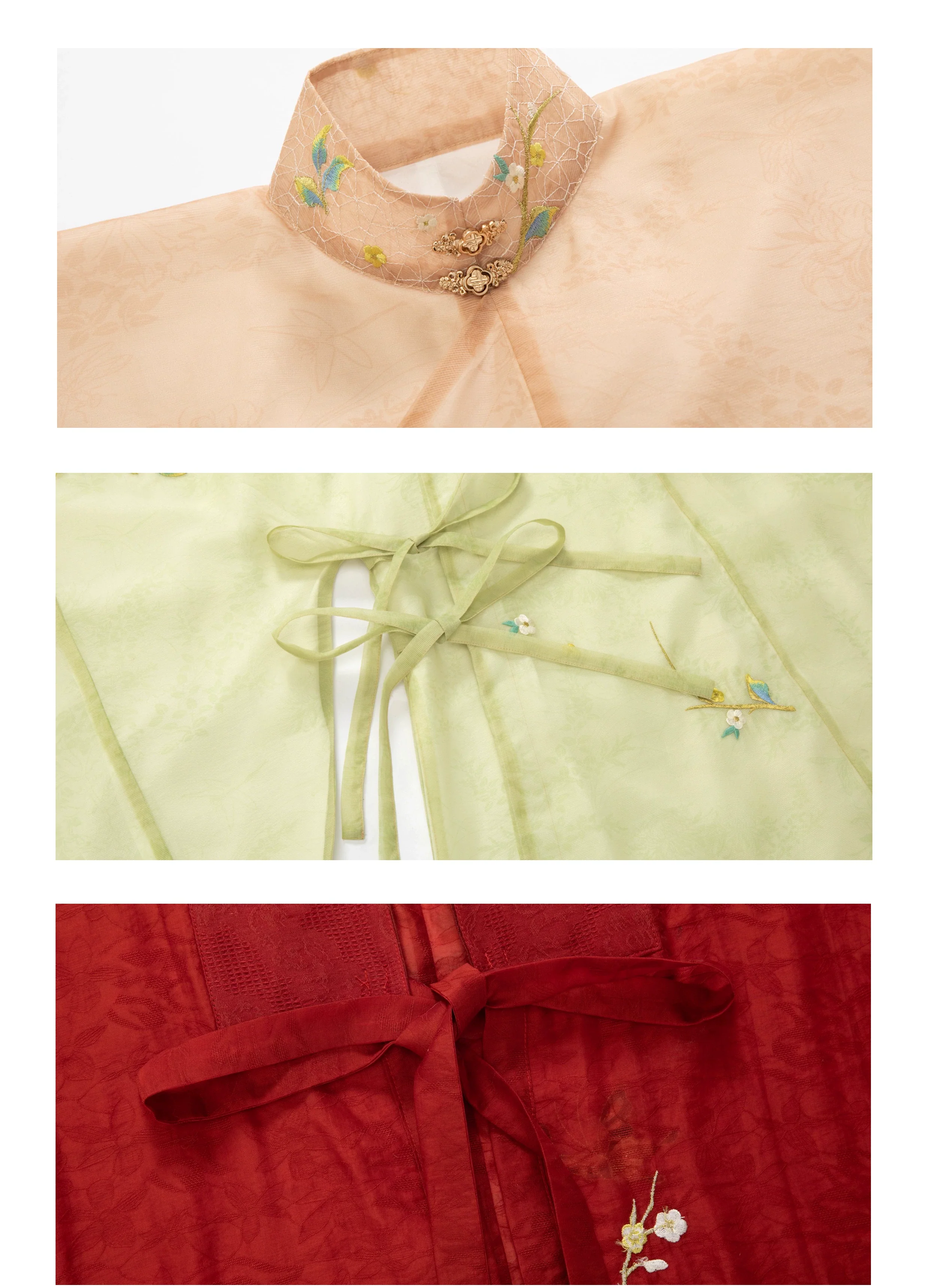 Yeyou Mancao 野有蔓草 Wild Vines Ming Dynasty Embroidered Aoqun Cloud Collar Set - Image 11