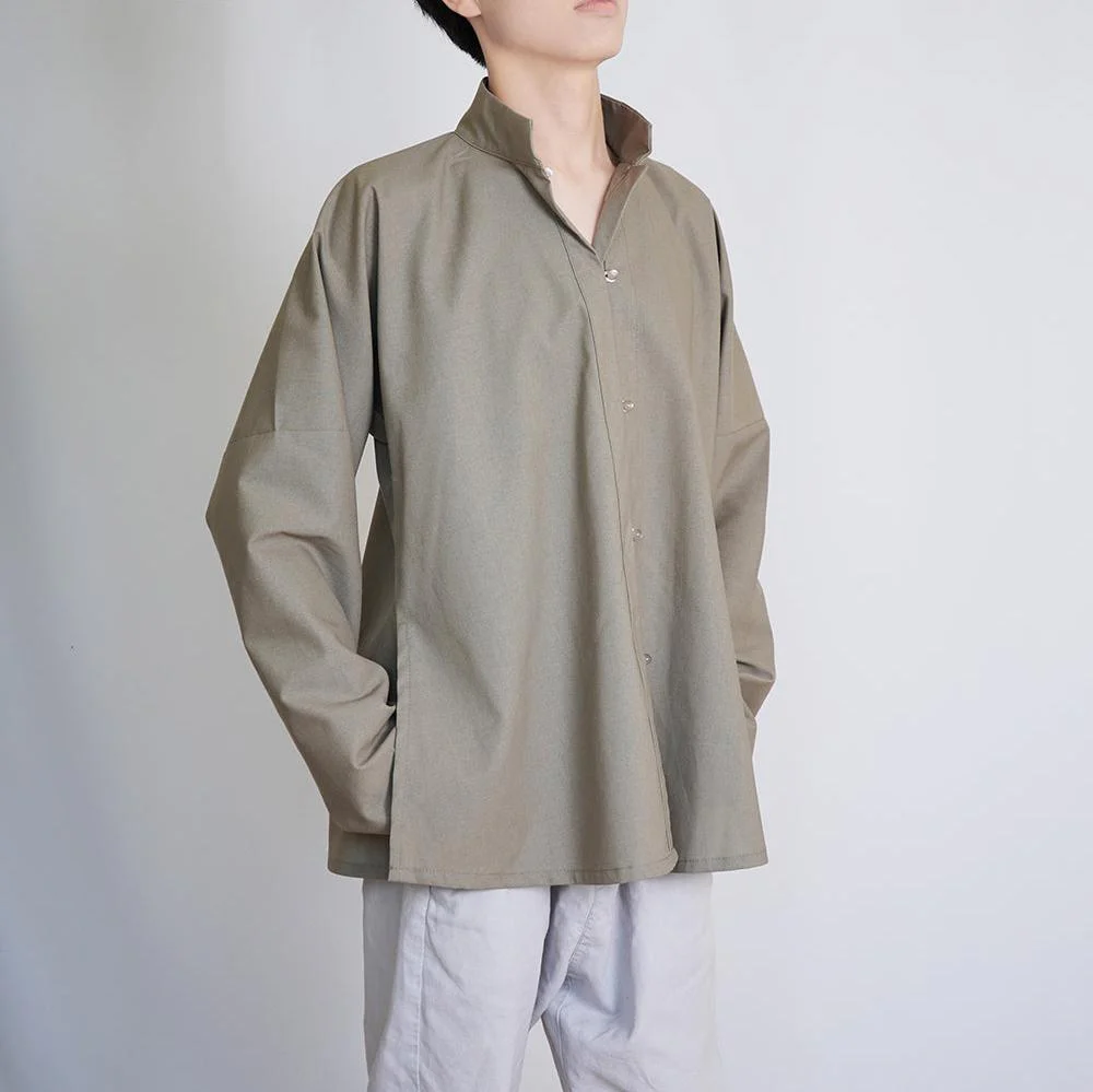 Yin Zhen 银针 Silver Needle Modernized Ming Men's & Unisex Liling Duijin Shan Standing Collar Top - Image 11