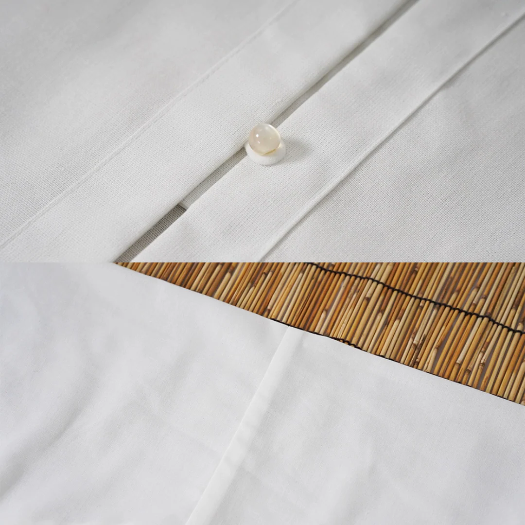 Yin Zhen 银针 Silver Needle Modernized Ming Men's & Unisex Liling Duijin Shan Standing Collar Top - Image 13