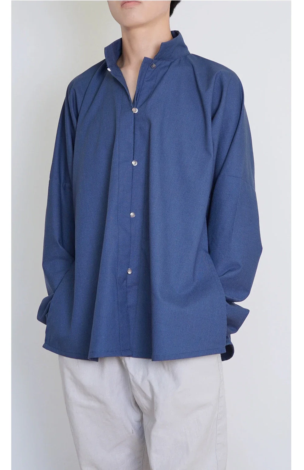 Yin Zhen 银针 Silver Needle Modernized Ming Men's & Unisex Liling Duijin Shan Standing Collar Top - Image 5
