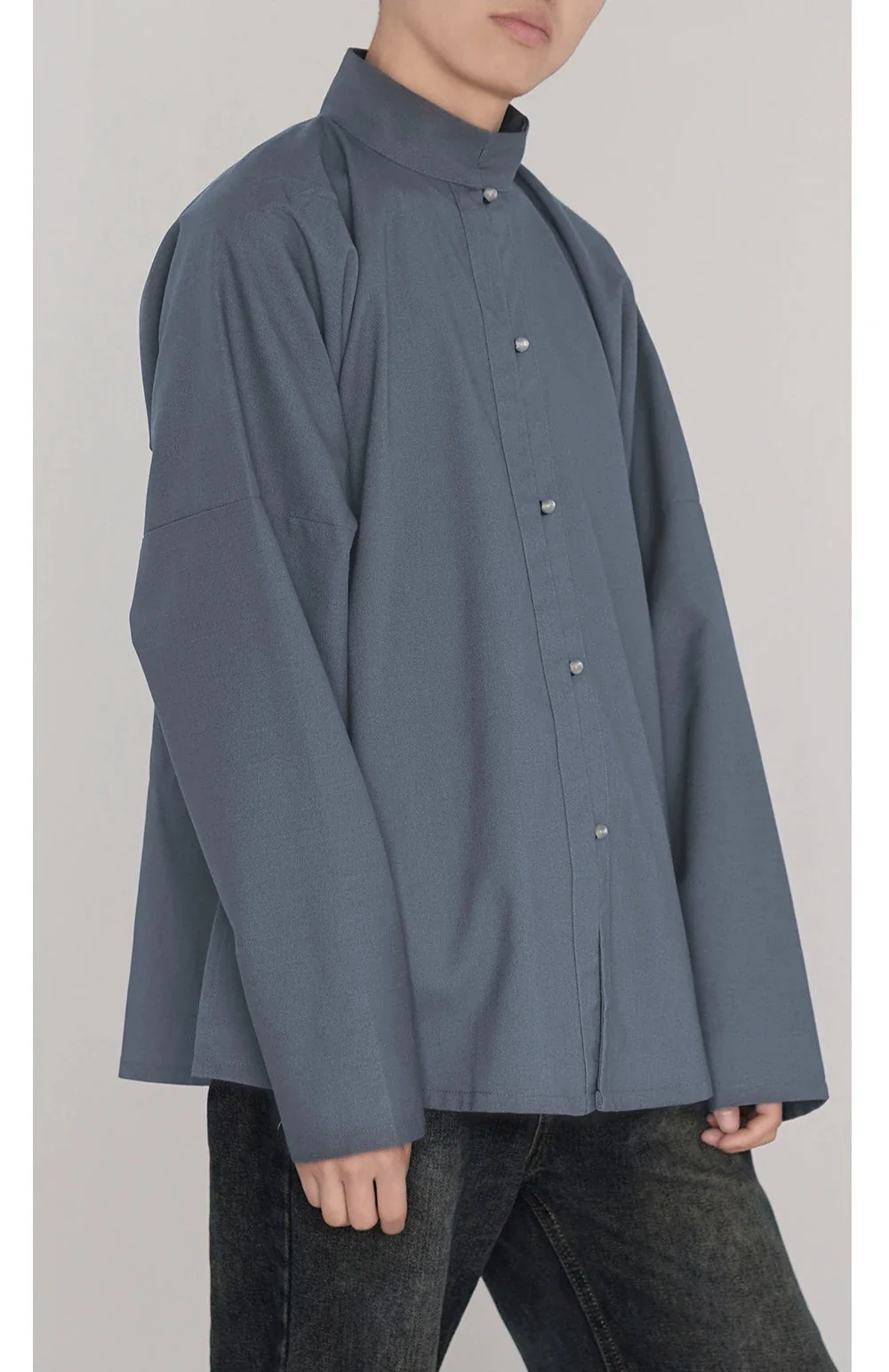 Yin Zhen 银针 Silver Needle Modernized Ming Men's & Unisex Liling Duijin Shan Standing Collar Top - Image 6