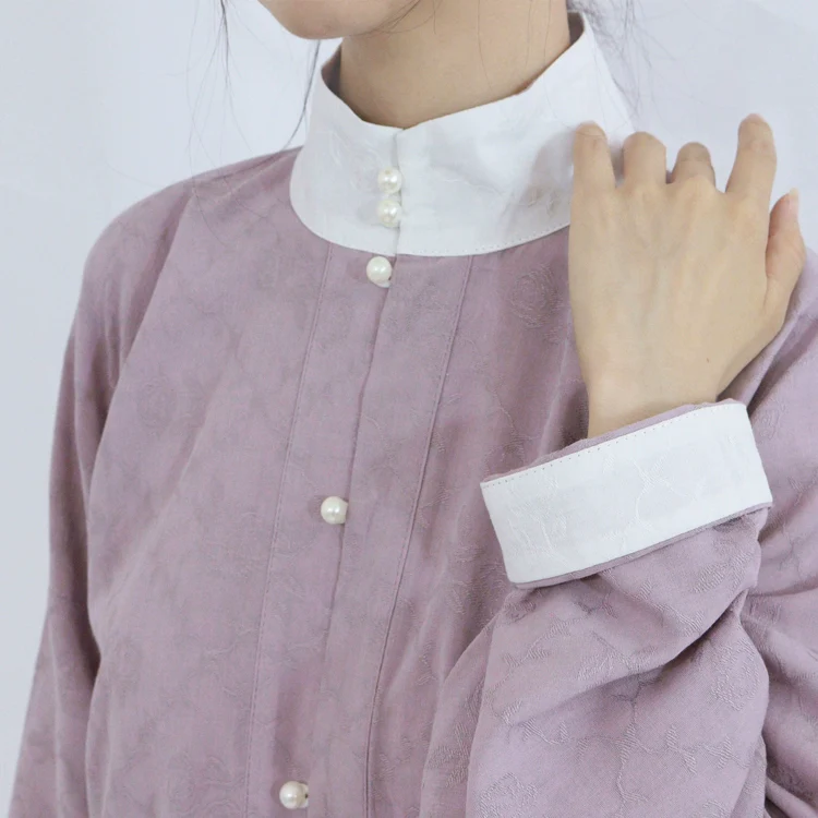 Yise 异色 Two Tone Liling Duijin Duanshan Ming Standing Collar Shirt - Image 5
