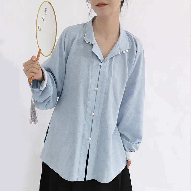 Yise 异色 Two Tone Liling Duijin Duanshan Ming Standing Collar Shirt - Image 6