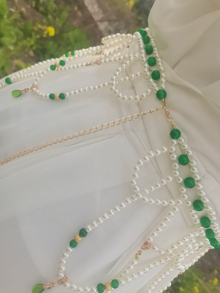 Yiyu 异域 Foreign Lands Pearl Tassel Belt Hanfu Accessory - Image 4