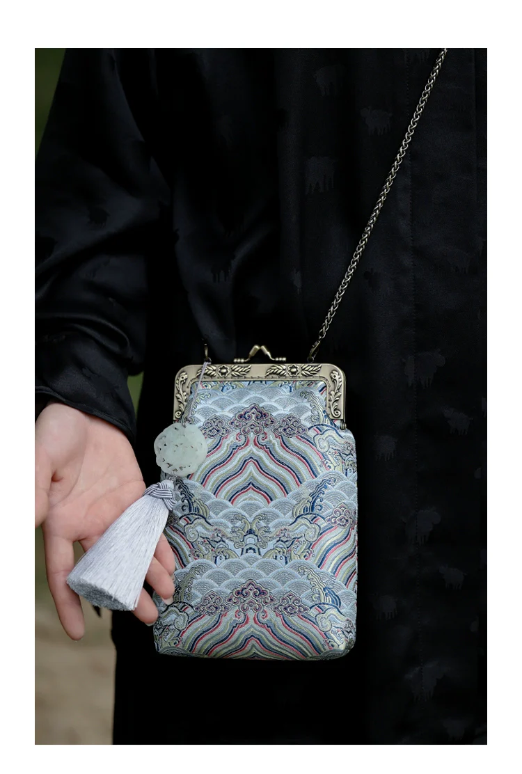 Yu Hai 玉海 Jade Sea Brocade Phone Purse - Image 6
