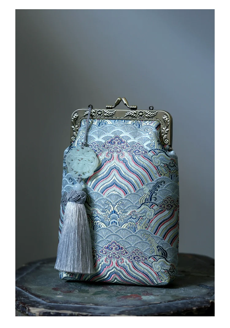 Yu Hai 玉海 Jade Sea Brocade Phone Purse - Image 8