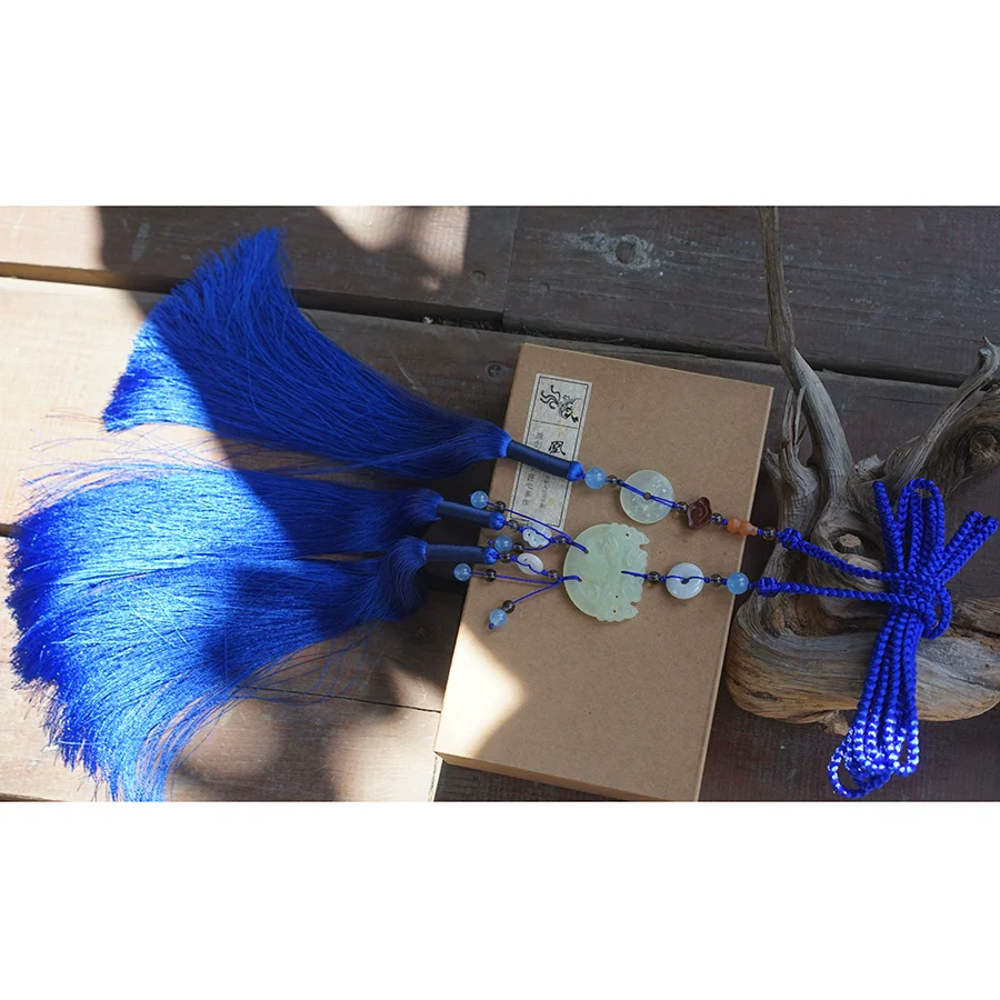 Yulou 玉楼 Jade Tower Tassel Belt Unisex Jade Hanfu Accessory - Image 21