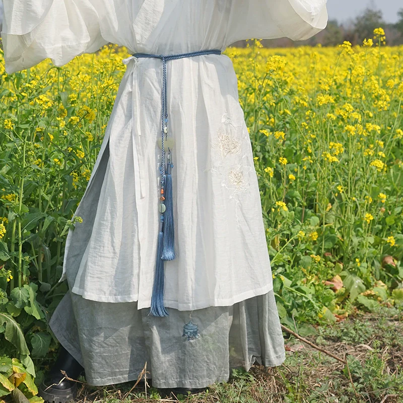 Yulou 玉楼 Jade Tower Tassel Belt Unisex Jade Hanfu Accessory - Image 3