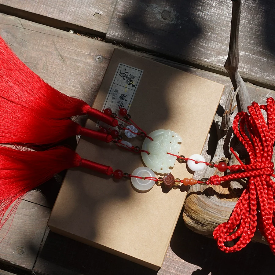 Yulou 玉楼 Jade Tower Tassel Belt Unisex Jade Hanfu Accessory - Image 5