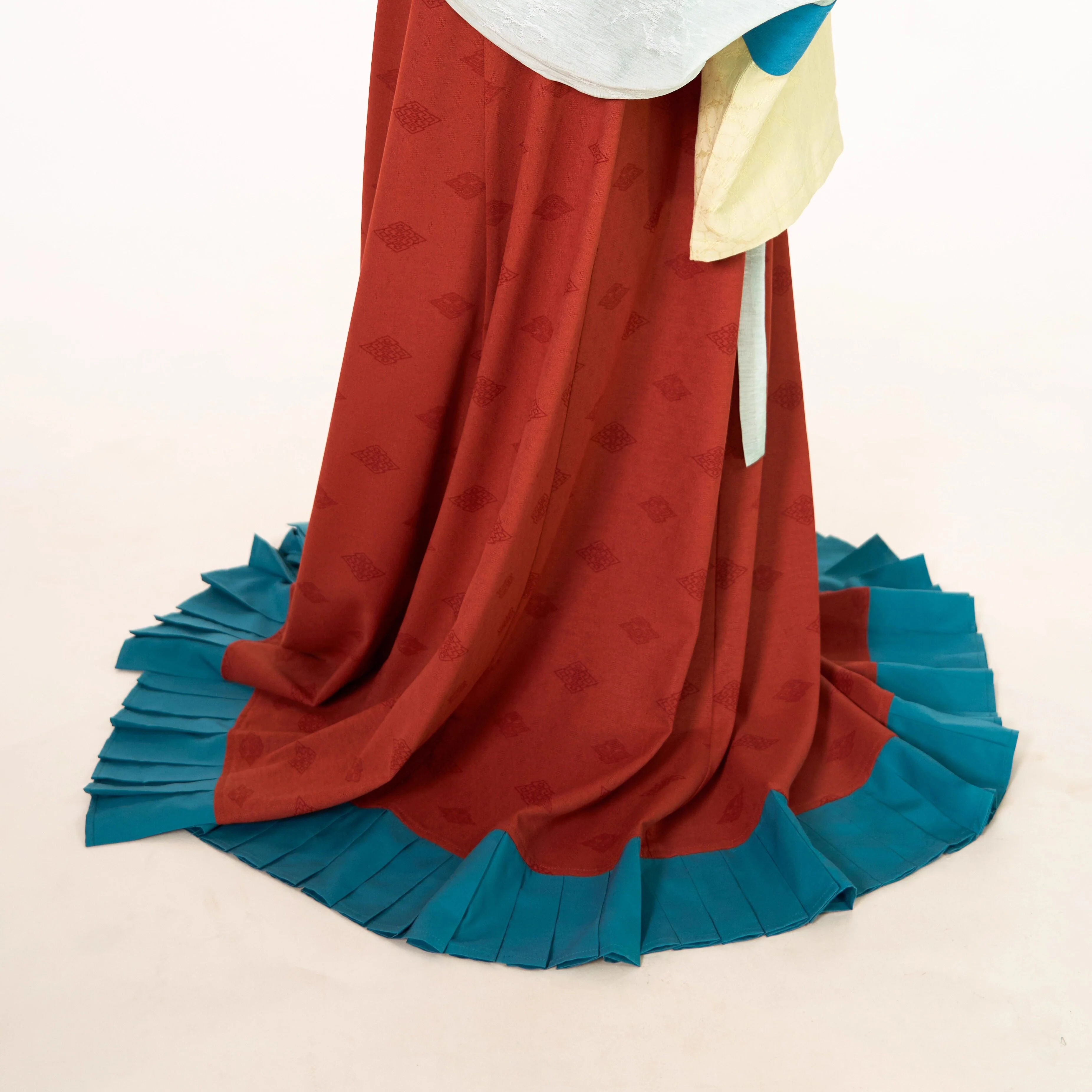 Yunyou 云游 Wandering Clouds Eastern Han Restoration Ruffled Hem Jacquard Yaolan Ru Top & Poqun Skirt Set - Image 8