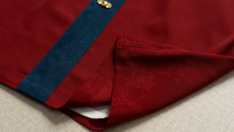 Zan Qing 藏青 Prussian Blue Ming Dynasty Contrast Trim Zhuyao Undergarment - Image 12