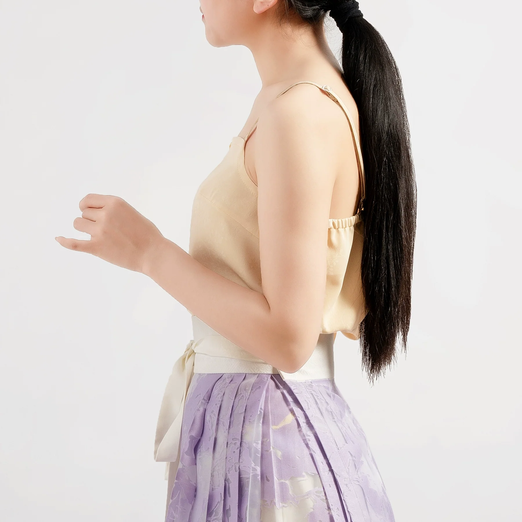 Zan Qing 藏青 Prussian Blue Ming Dynasty Contrast Trim Zhuyao Undergarment - Image 4
