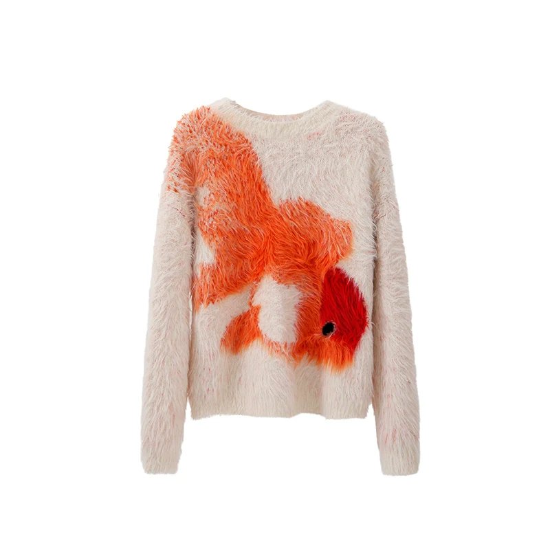 Zhaocao Xiaoli 招财小鲤 Lucky Carp New Chinese Style Autumn & Winter Fuzzy Sweater - Image 11