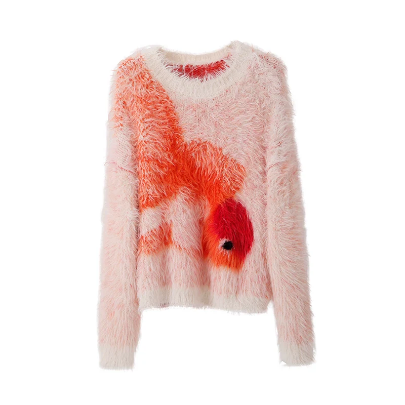 Zhaocao Xiaoli 招财小鲤 Lucky Carp New Chinese Style Autumn & Winter Fuzzy Sweater - Image 12