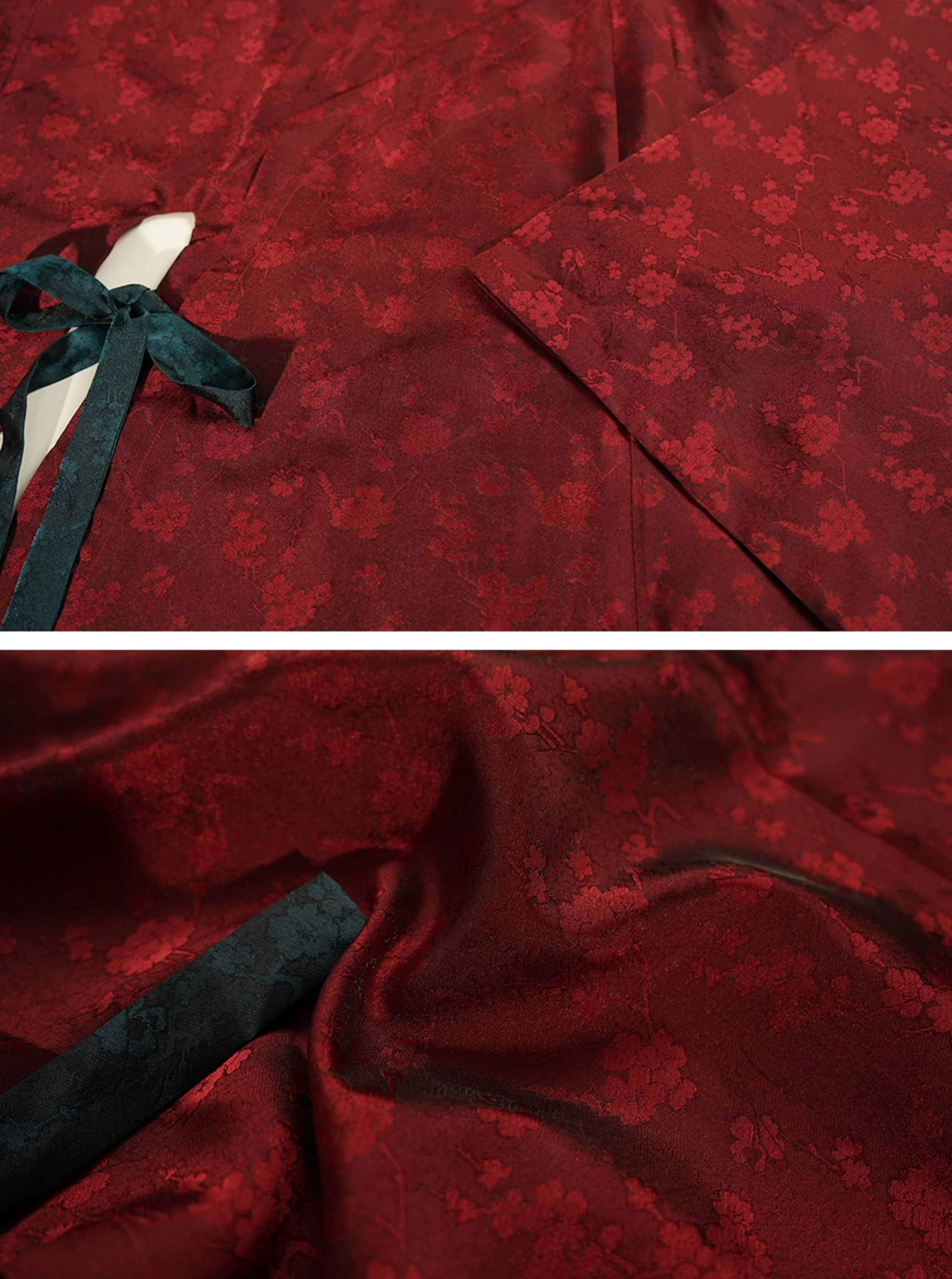 Zhezhi Mei 折枝梅 Broken Plum Blossom Ming Dynasty Changshan Standing Collar Shirt - Image 7