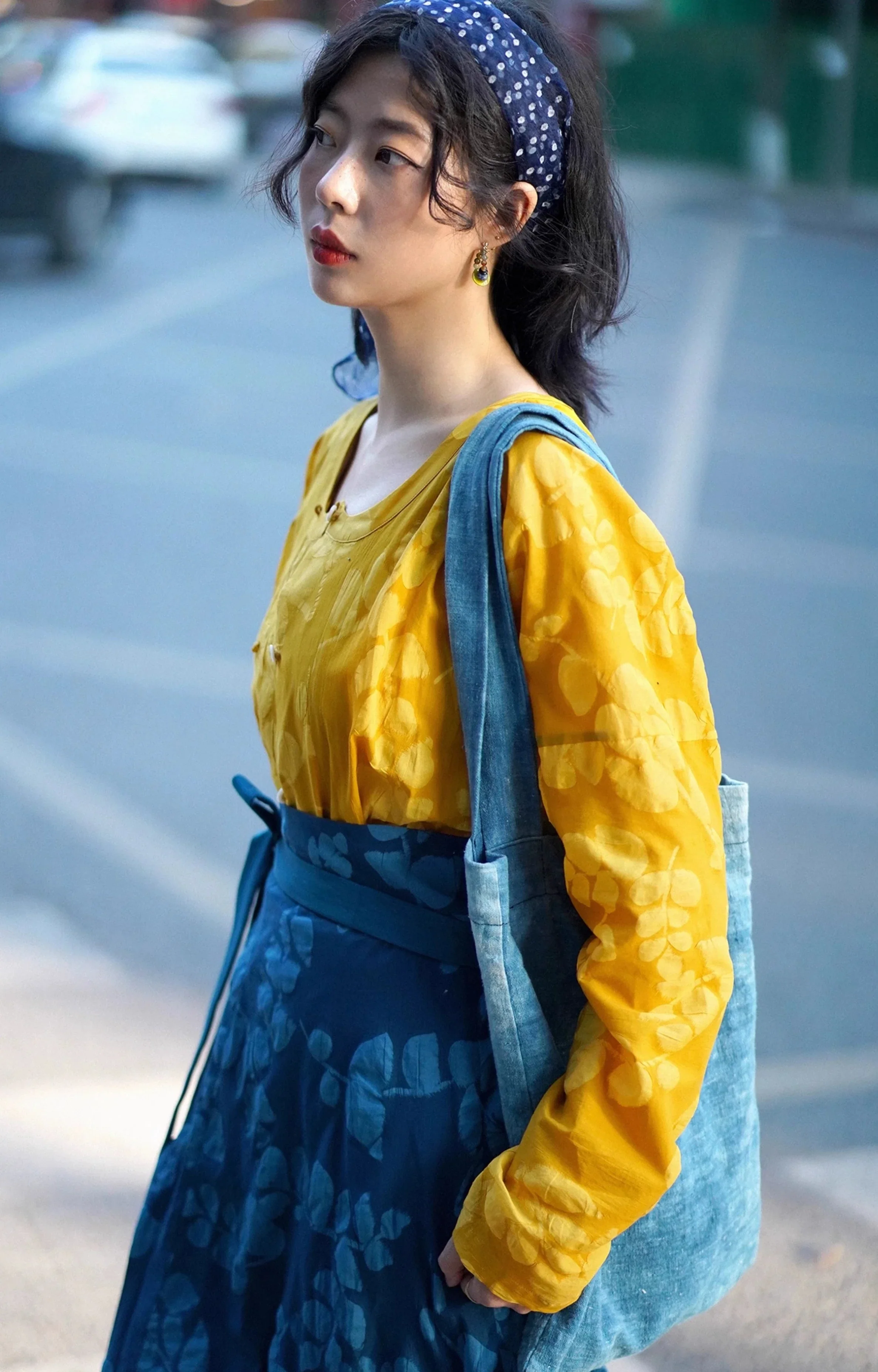 Zhizhi 枝枝 Branching Trees Modernized Tang Dynasty Pure Cotton Two-Collar Tanling Poqun Set - Image 7