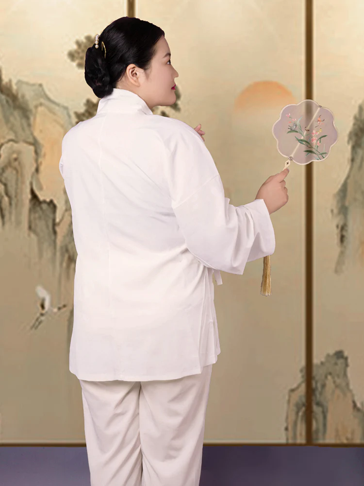 Zhong Yi 中衣 Plus Size Hanfu Cross Collar & Pants Undergarments - Image 5