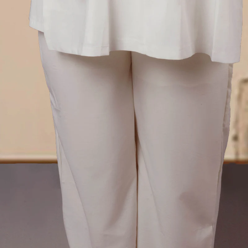 Zhong Yi 中衣 Plus Size Hanfu Cross Collar & Pants Undergarments - Image 7