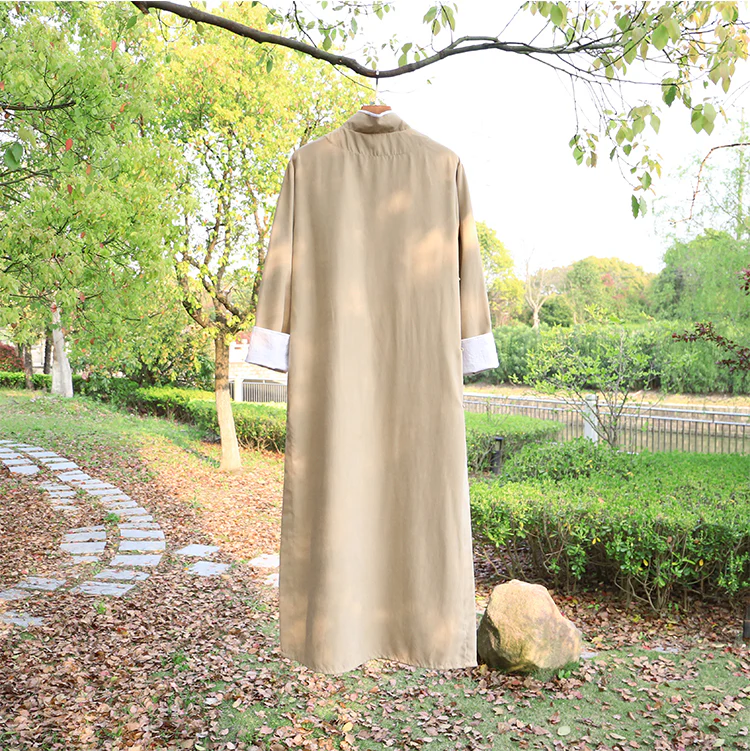 Zhou Xuan 周璇 Republic of China 1920s Men's Changpao Mandarin Collar Robe - Image 14