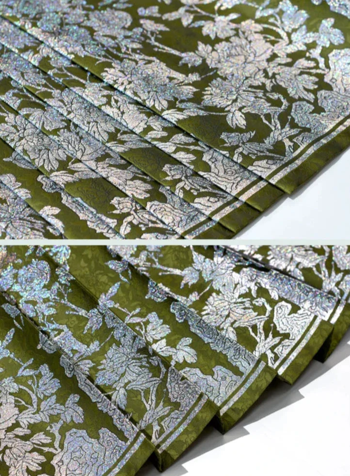 Zhou Zhang 周庄 Village Flower Ming Dynasty Opalescent Mamian Skirt - Image 9