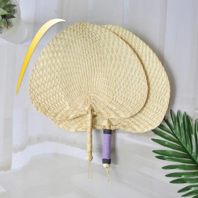 Zhu Shan 竹扇 Old-Fashioned Portable Woven Unisex Bamboo Fan - Image 3