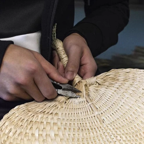 Zhu Shan 竹扇 Old-Fashioned Portable Woven Unisex Bamboo Fan - Image 4