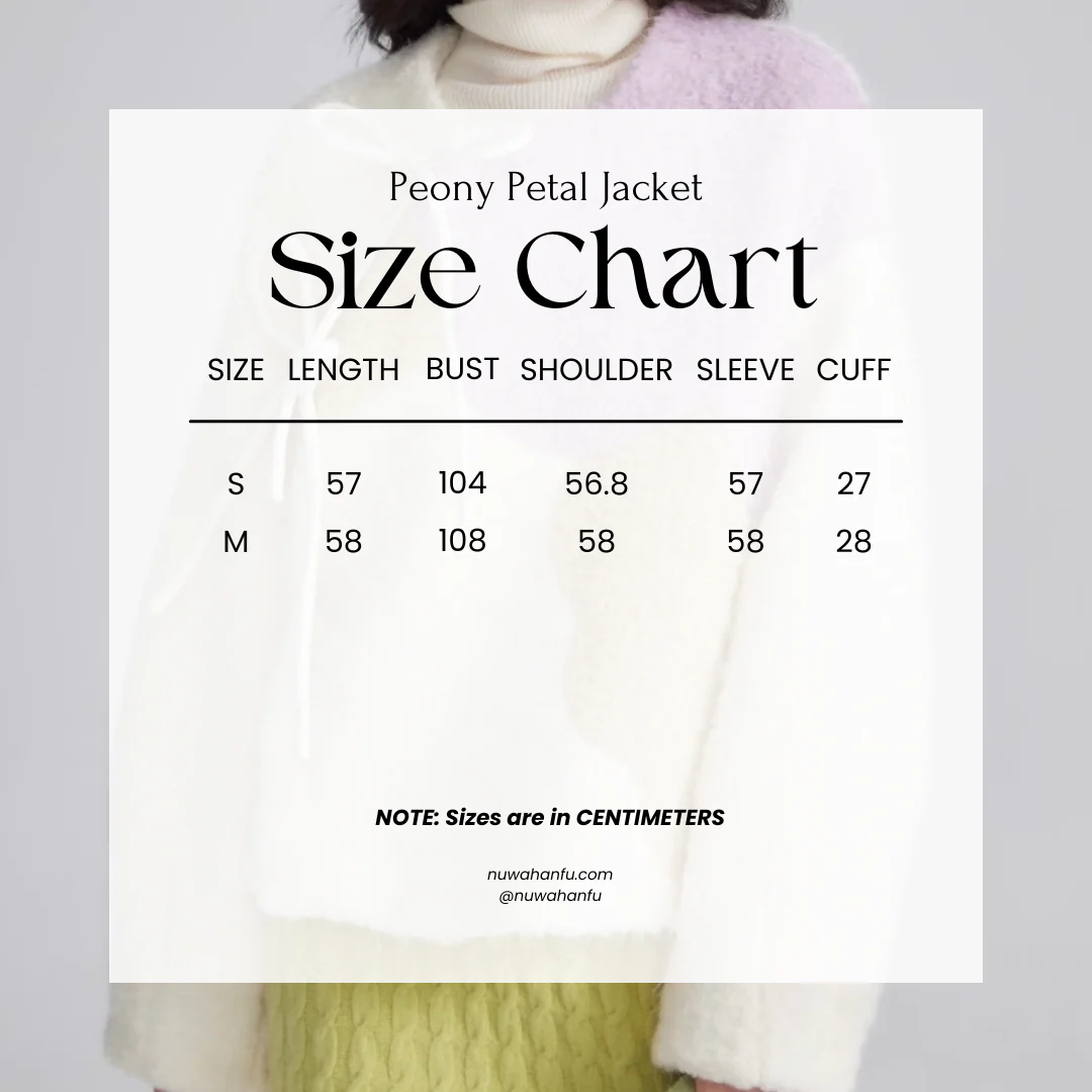 Zhuangse Mudan 撞色牡丹 Contrasting Peony Petals New Chinese Style Teddy Wool Qipao Jacket - Image 13