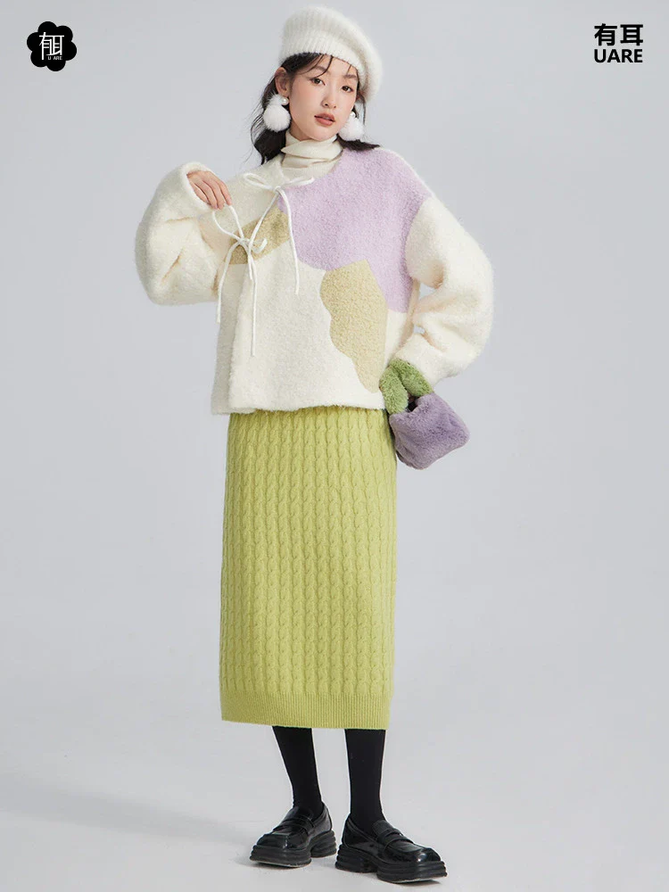 Zhuangse Mudan 撞色牡丹 Contrasting Peony Petals New Chinese Style Teddy Wool Qipao Jacket - Image 7