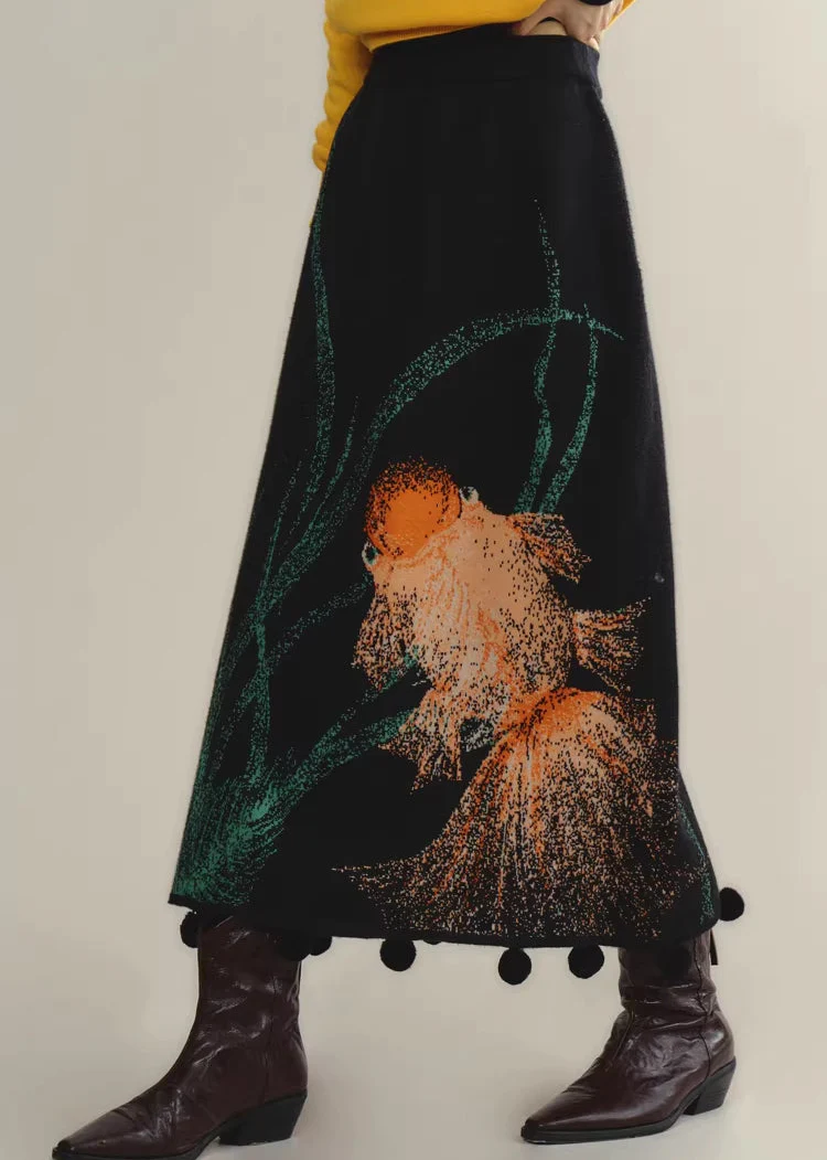 Zhuanyun Xiaoli 转运小鲤 Little Lucky Carp New Chinese Style Knit Top & Skirt Set - Image 11
