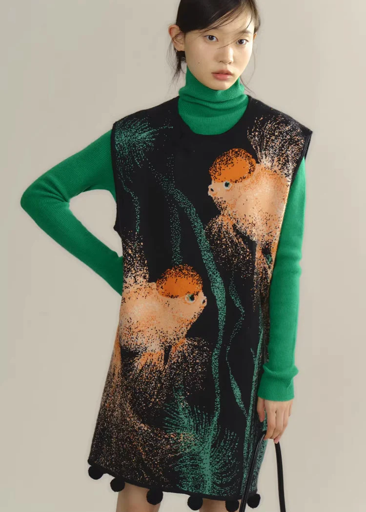 Zhuanyun Xiaoli 转运小鲤 Little Lucky Carp New Chinese Style Knit Top & Skirt Set - Image 12