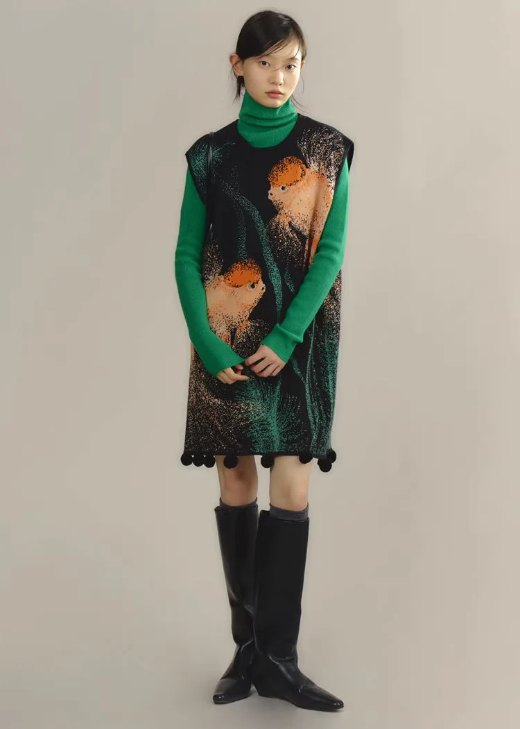 Zhuanyun Xiaoli 转运小鲤 Little Lucky Carp New Chinese Style Knit Top & Skirt Set - Image 14