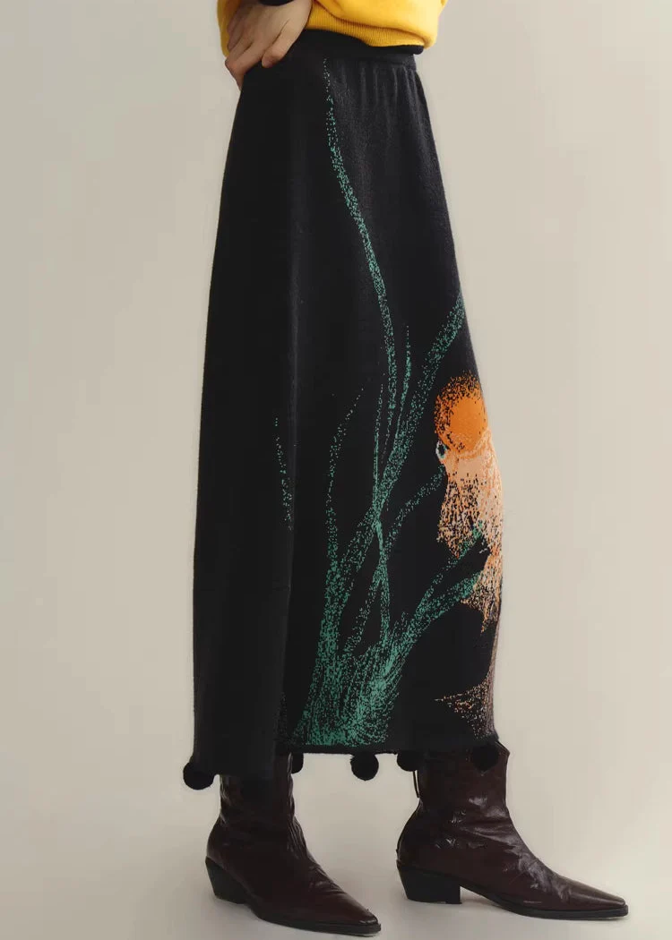 Zhuanyun Xiaoli 转运小鲤 Little Lucky Carp New Chinese Style Knit Top & Skirt Set - Image 4