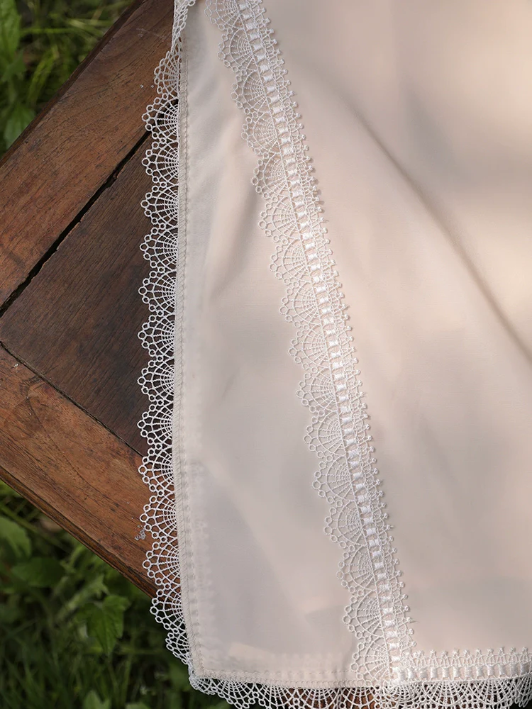 Zhuo Dian 桌垫 Doily Lace Trim Qipao Slip Dress Undergarment - Image 5