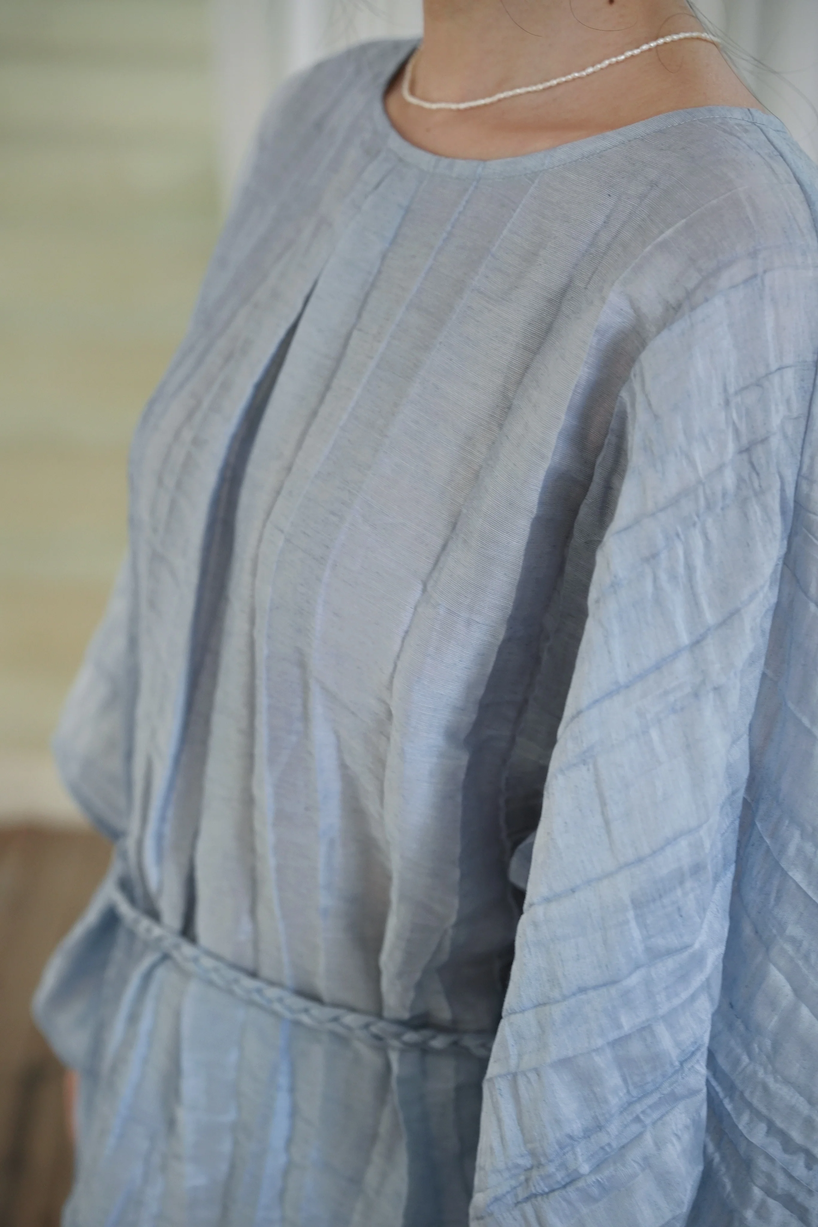 Ziruo 自若 Modernized Ming Dynasty Summer Tencel Shirt & Wide Leg Trousers Set - Image 11
