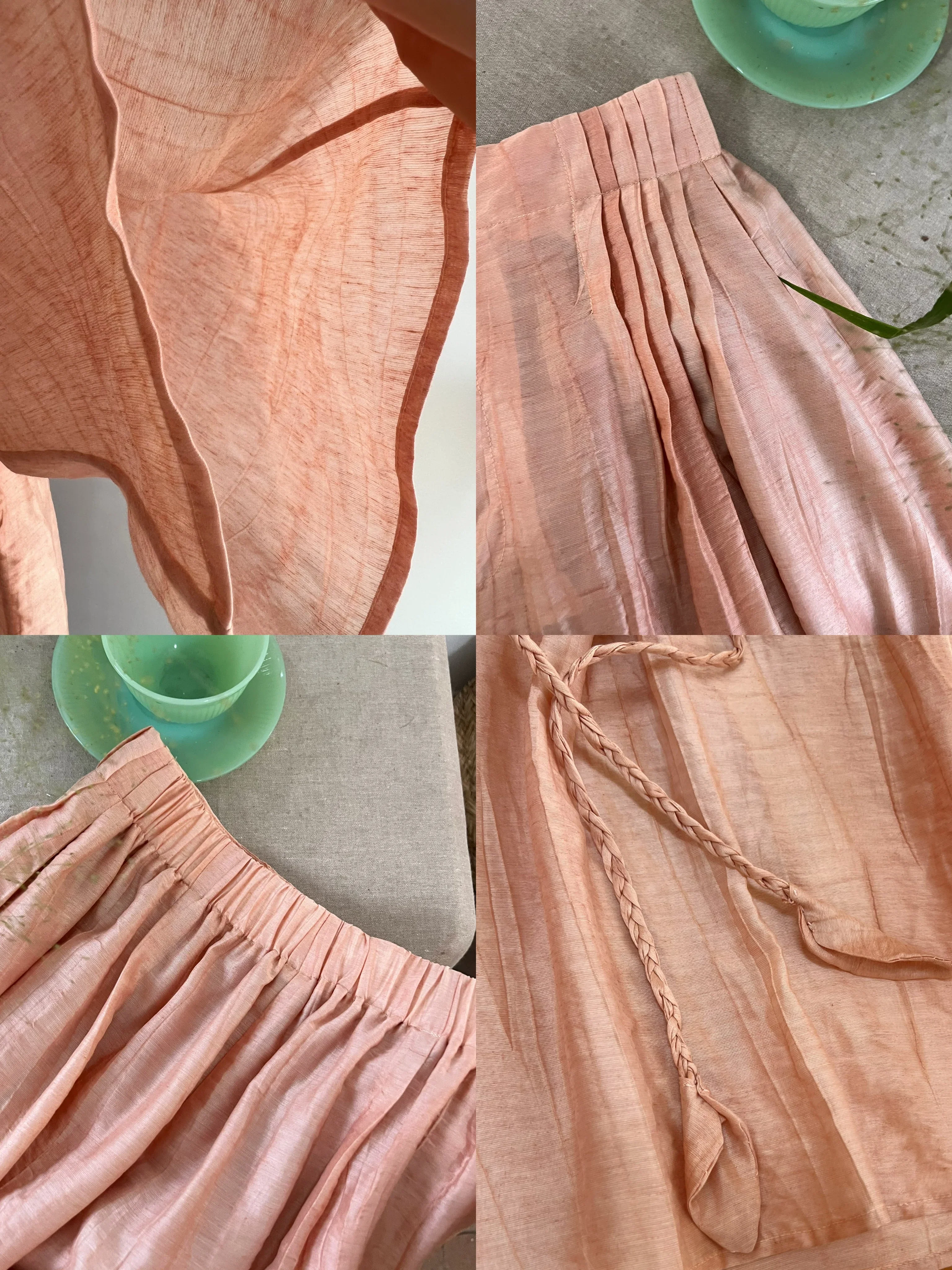 Ziruo 自若 Modernized Ming Dynasty Summer Tencel Shirt & Wide Leg Trousers Set - Image 16