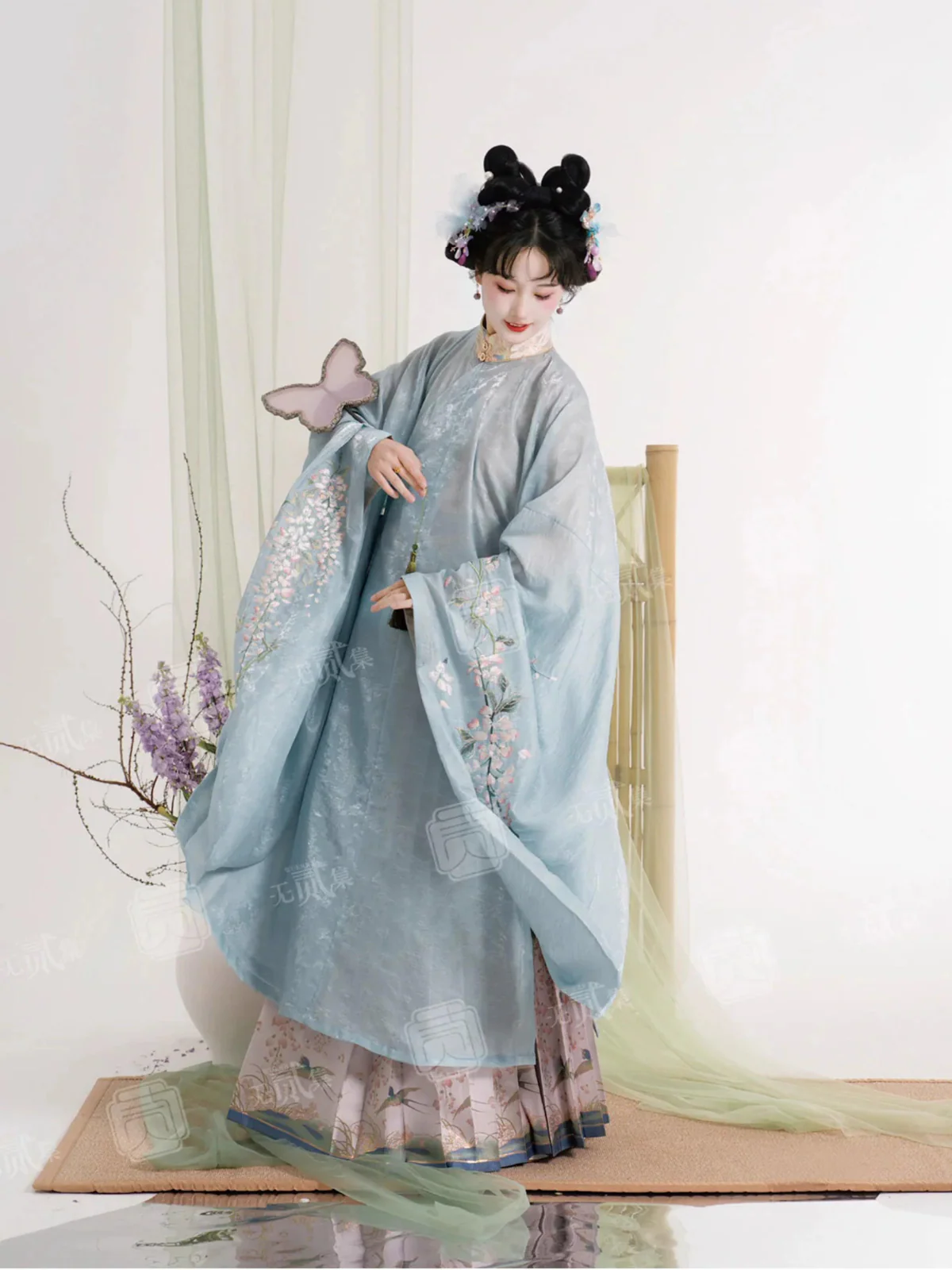 Ziteng 紫藤 Wisteria Fairy Cloud Collar Late Ming Dynasty Set - Image 6