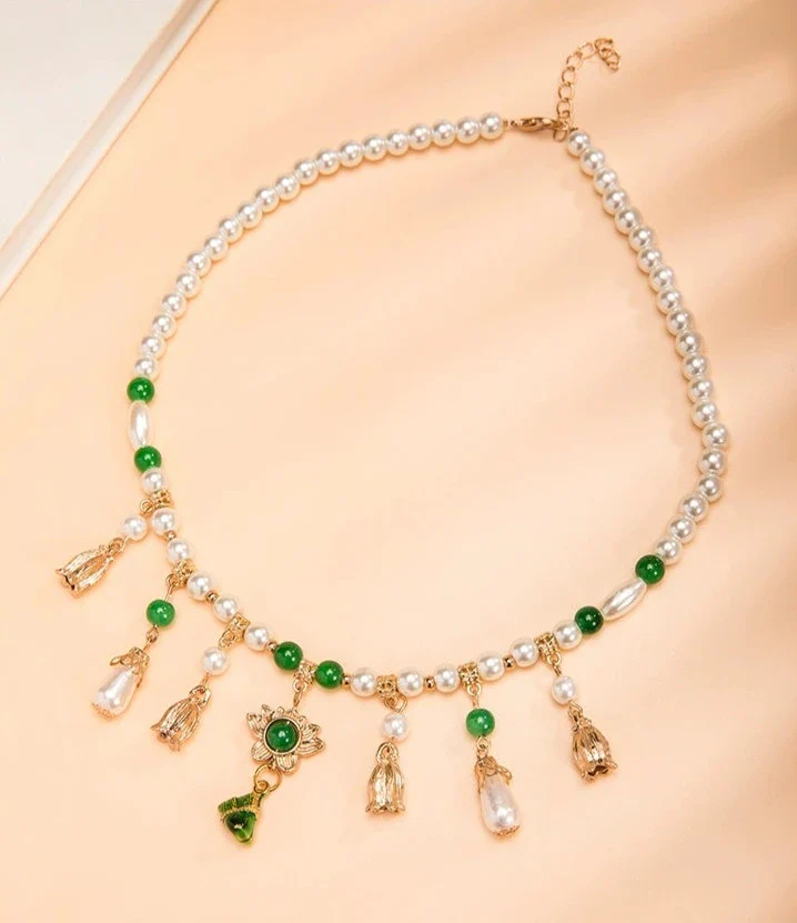 Zongzi 粽子 Bamboo Dumpling Tang Song Pearl Necklace - Image 3