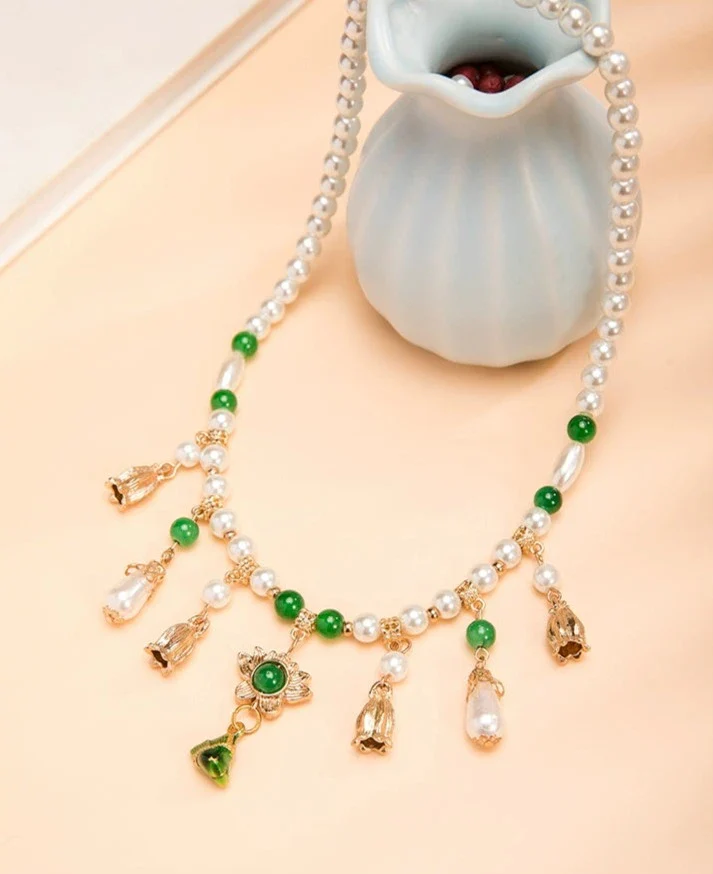 Zongzi 粽子 Bamboo Dumpling Tang Song Pearl Necklace - Image 4